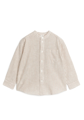Henley Linen Shirt - Beige