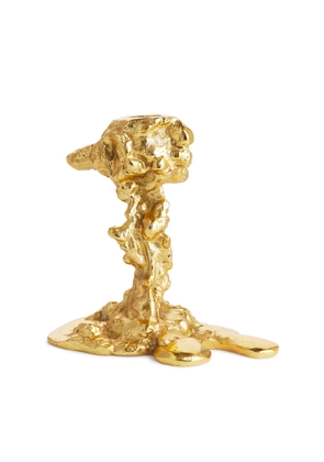 Polspotten Drip Candle Holder 14 cm - Gold