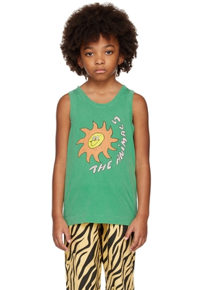 The Animals Observatory Kids Green Frog Tank Top