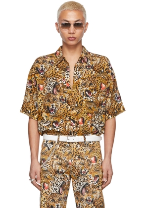 LU'U DAN Beige Leopard Collage Shirt