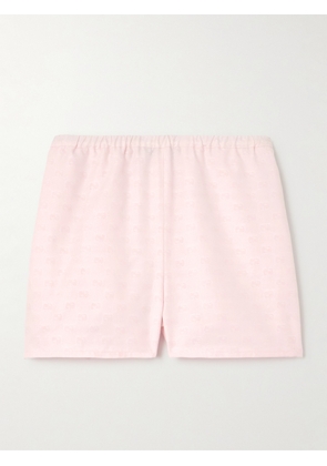 Gucci - Cotton Oxford-jacquard Shorts - Pink - IT36,IT38,IT40,IT42,IT44
