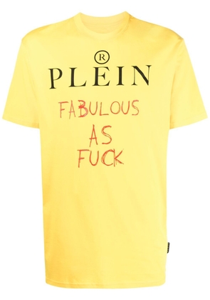 Philipp Plein slogan print T-shirt - Yellow