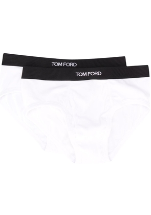 TOM FORD logo waistband briefs - White