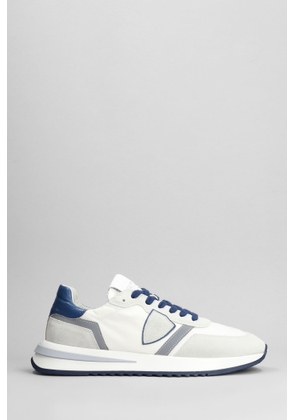 Philippe Model Tropez 2.1 Sneakers In White Suede And Fabric