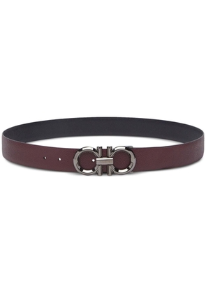 Ferragamo Gancini reversible leather belt - Red