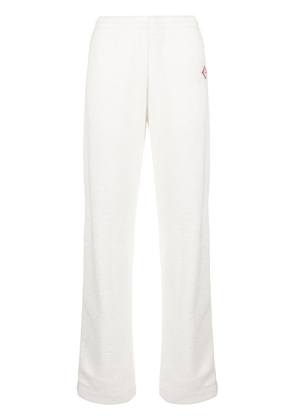 Casablanca logo-patch side-stripe fleece track pants - Neutrals