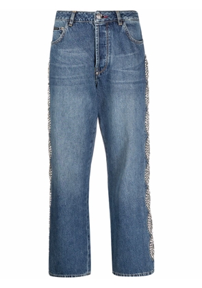 Philipp Plein Crystal Cable wide-leg jeans - Blue