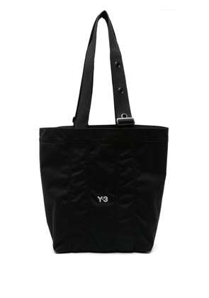 Y-3 logo-embroidered tote bag - Black