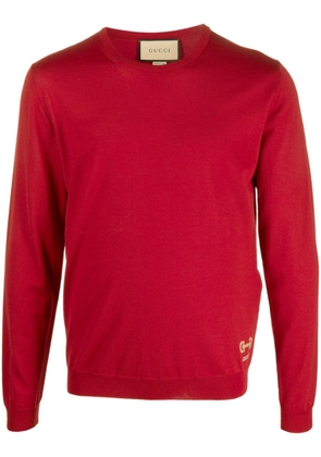 Gucci Horsebit intarsia wool jumper - Red