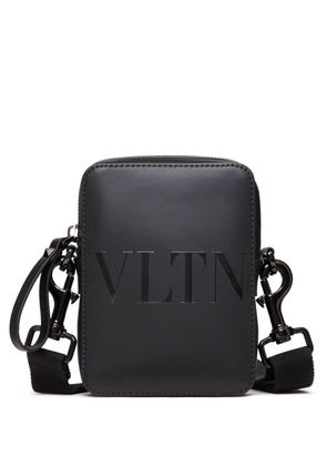 Valentino Garavani small VLTN leather shoulder bag - Black