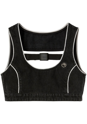 AMBUSH contrasting-trim cotton sports bra - Black