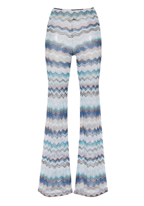 Missoni crochet-knit flared trousers - Blue