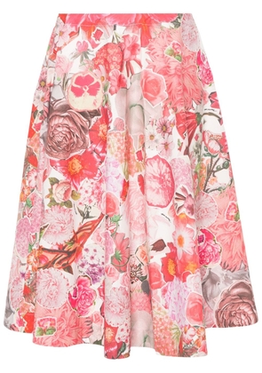 Marni floral-print midi skirt - Pink
