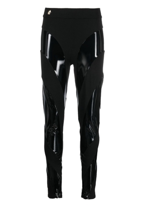 Philipp Plein contrasting panel leggings - Black