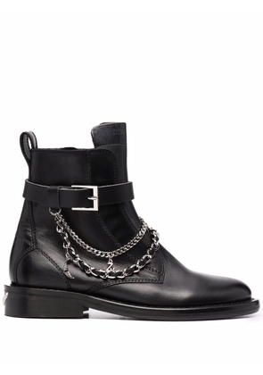 Zadig&Voltaire chain-detail leather boots - Black