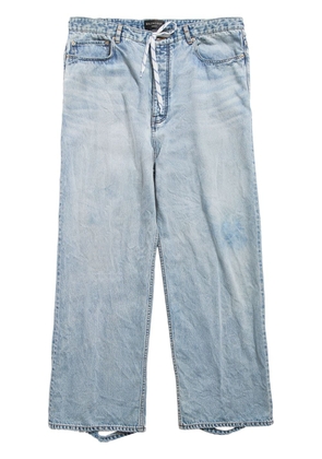 Balenciaga drawstring wide-leg jeans - Blue