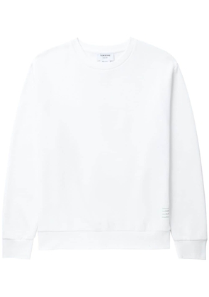 Thom Browne RWB-stripe cotton sweatshirt - White