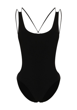 ISABEL MARANT Tenisia lace-up swimsuit - Black