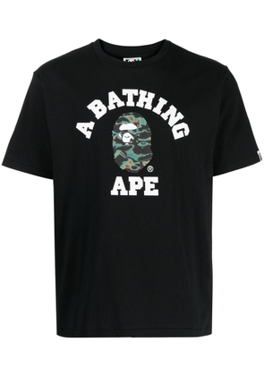 A BATHING APE® logo-print crew-neck T-shirt - Black