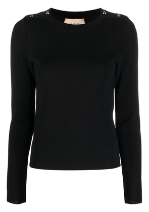 Gucci buttoned fine-knit top - Black
