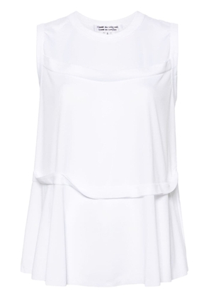 Comme Des Garçons Comme Des Garçons seam-detail sleeveless top - White