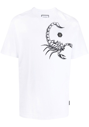 Philipp Plein Scorpion-print short-sleeve T-shirt - White