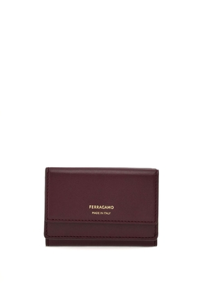 Ferragamo logo-lettering leather wallet - Red