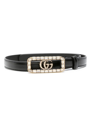 Gucci Double G-buckle leather belt - Black