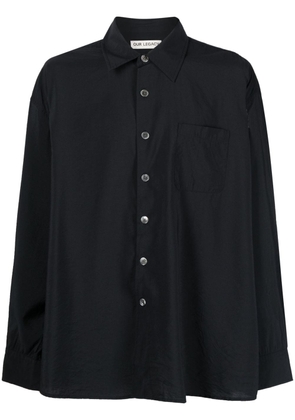 OUR LEGACY Borrowed long-sleeve shirt - Black