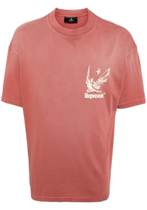 Represent logo-print cotton T-shirt - Red