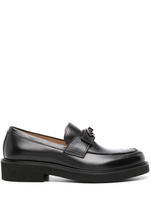 Valentino Garavani VLogo Locker leather loafers - Black