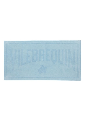 Vilebrequin jacquard-logo organic cotton towel - Blue