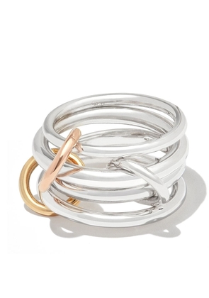 Spinelli Kilcollin 18kt gold and silver Sagittarius stacking ring