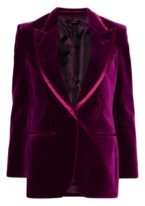 TOM FORD single-breasted velvet blazer - Purple