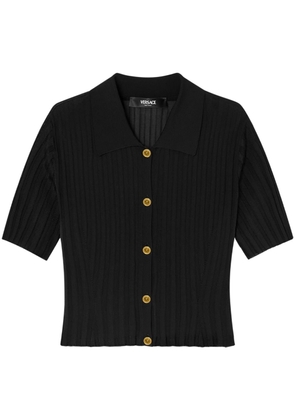 Versace button-up knitted shirt - Black