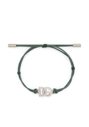 Dolce & Gabbana DG logo charm cord bracelet - Green