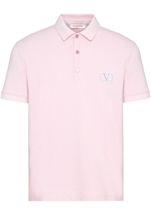 Valentino Garavani VLogo Signature cotton polo shirt - Pink
