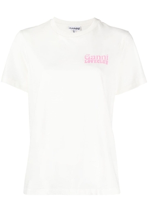GANNI Nightclub organic cotton T-shirt - White