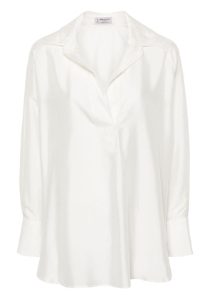 Alberto Biani long-sleeves silk shirt - White