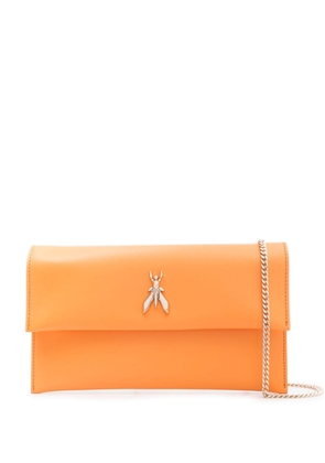 Patrizia Pepe Fly leather clutch bag - Orange