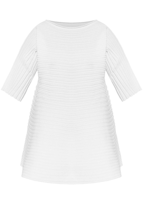 Pleats Please Issey Miyake Bounce knitted top - White