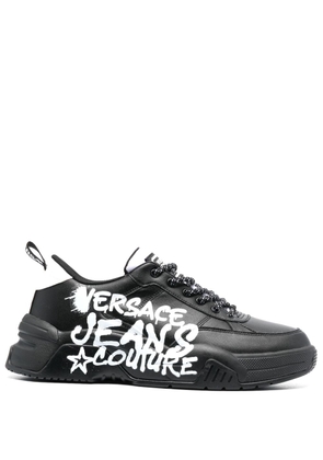 Versace Jeans Couture graffiti-print low-top sneakers - Black