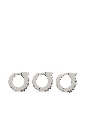 Ferragamo mini Gancini earrings set - Silver