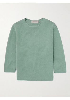 Fear of God Essentials Kids - Logo-Appliquéd Cotton-Blend Sweater - Men - Green - Age 12