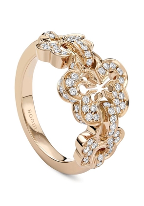 Boodles Rose Gold And Diamond Blossom Triple-Motif Ring