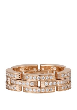 Cartier Rose Gold And Diamond Maillon Panthère Ring