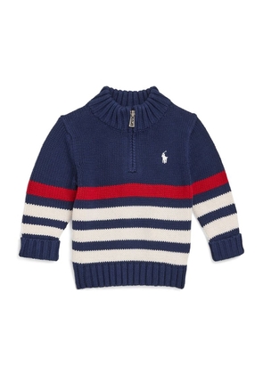 Ralph Lauren Kids Half-Zip Striped Sweater (3-24 Months)