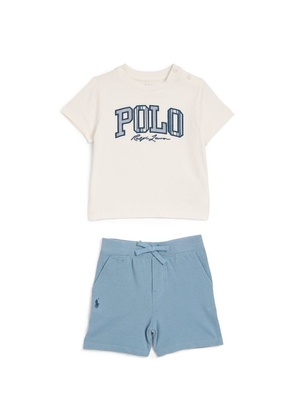 Ralph Lauren Kids Appliqué-Logo T-Shirt And Shorts Set (3-24 Months)