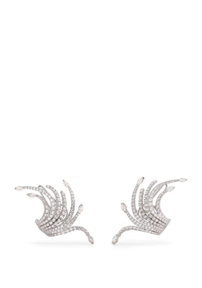 Yeprem White Gold And Diamond Y-Couture Clip Earrings