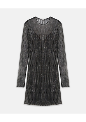 Stella McCartney - Guipere Lace Slip Dress, Woman, Black, Size: 38